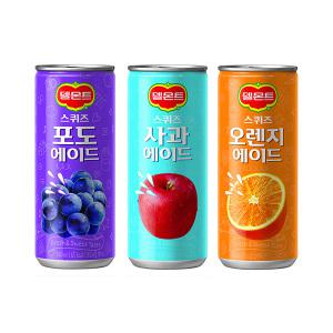 델몬트 스퀴즈 오렌지10개 포도10개 사과10개 에이드 240ml 30캔