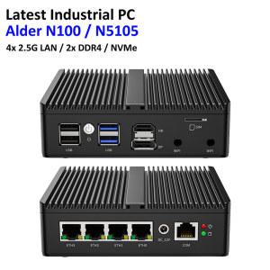 미니PC 미니 pfSense N5105 LAN 2 5G i225 소프트 HD ESXI 인텔 팬리스 방화벽 셀러론 i226 4x N100 라우터 PC 기기 DP AES NI