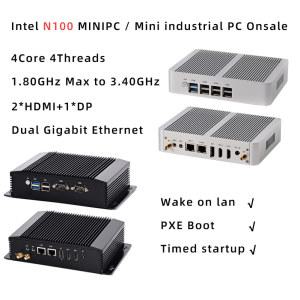 미니PC 화면 미니 소음 산업용 HDMI2 0 4K DP N100 DDR4 Intel PC LAN 팬리스 저전력 60Hz 3 듀얼 디스플레이