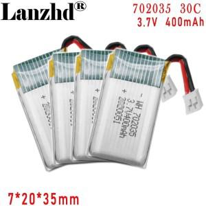 30C 고속 리튬 폴리머 배터리 802035 400mAh 드론 모델 비행기 UAV 폼 항공기 35*20*7mm