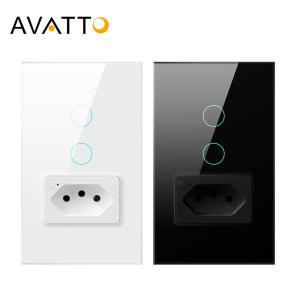 스마트스위치 전등스위치 전기 무선 자동 IOT AVATTO 와이파이 지그비 스마트 벽 스위치 16A 20A 소켓 브라