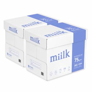 한국제지 밀크 A4용지 75g 2박스(5000매)/복사용지/MIILK