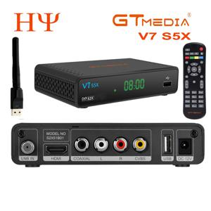 GTMEDIA V7 S5X 위성 TV 수신기 DVB-S/S2/S2X H .265(8비트) 지원 HD 1080P