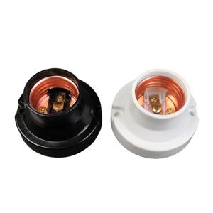 E27 나사 라운드 변환 플랫 LED 램프 홀더 6A DIY 데스크탑 작은 나사 Led 조명 헤드 기본 소켓 220V 블랙 화이트