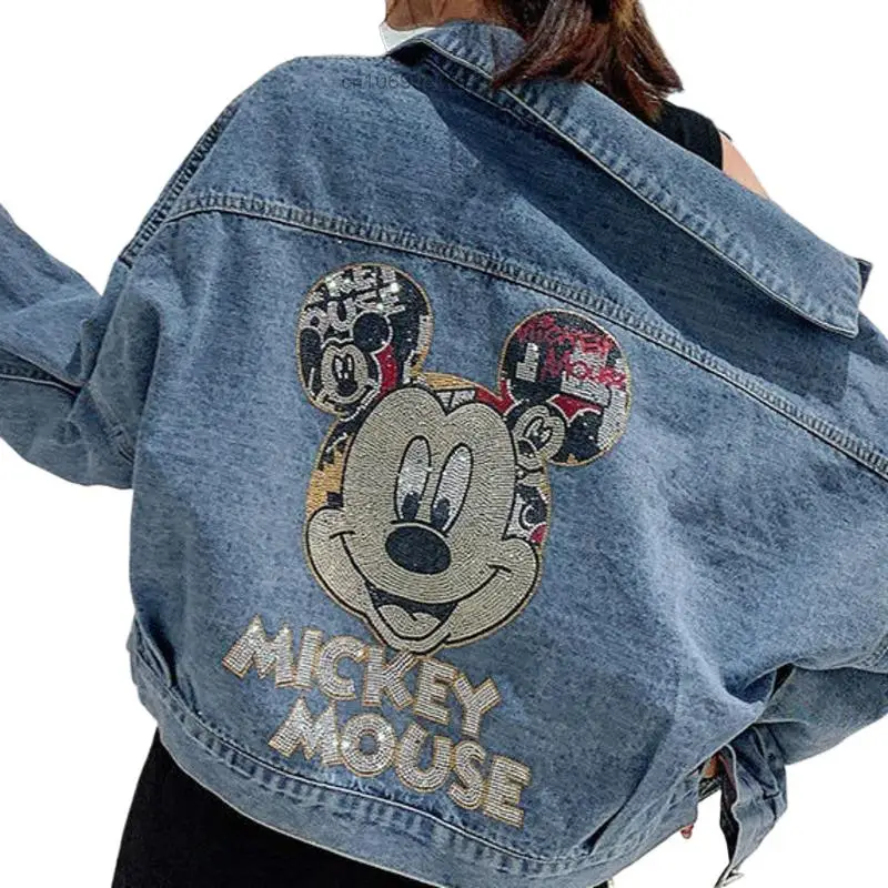 Chaquetas para mujeres 만화 패션 데님 코트 streetwear 트렌디 남성 여성 자켓 새로운 한국어 느슨한 하라주쿠 커플 탑스