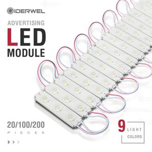 야외 LED 광고 모듈, 슈퍼 브라이트 전면 창문 사인 바, SMD2835 3LED 방수 IP68 스트립 조명, 12V, 20, 100, 200 개/몫