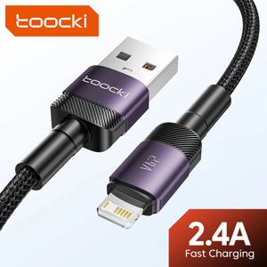 Toocki 고속 충전 USB 케이블, 아이폰 14, 13, 12, 11 프로 맥스, Xs, Xr, X, SE, 8, 7, 6 플러스, 아이패드 충전기 와이어용 휴대폰 데이터 라인