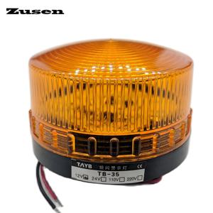 Zusen TB35-Y 12v 24v 110v 220v 노란색 보안 알람 스트로브 신호 경고등, LED 램프 작은 깜박이 라이트