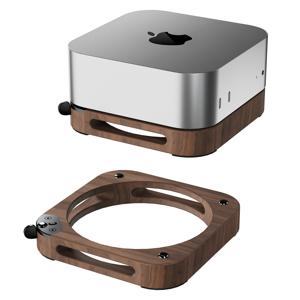 Mac Mini M4 2024 호두베이스 방진 냉각 스탠드 외부 스위치 버튼 강화 방진 디자인 PC 액세서리