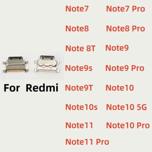 10-100Pcs Xiaomi Redmi Note 7 8 8T 9 9S 9T 10 10S Pro 4G 5G 용 USB 잭 충전 소켓 포트 플러그 독 충전기 커넥터