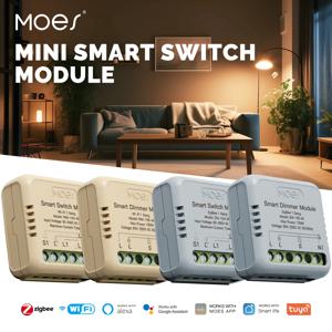 MOES 미니 Tuya WiFi/Zigbee 스마트 스위치 DIY 모듈 전등 스위치 1/2 갱 원격 제어 작업 Alexa Google 홈