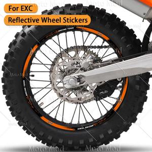 EXC 휠 스티커 반사 오토바이 림 데칼 스트라이프 테이프 KTM 125 200 250 300 350 400 450 500 525 530 EXC-F