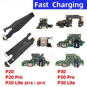 Aiinant USB 충전기 독 마이크 커넥터 포트 충전 보드 화웨이 P20 P30 Lite Plus Pro 2017 2018 전화 부품 용 플렉스 케이블
