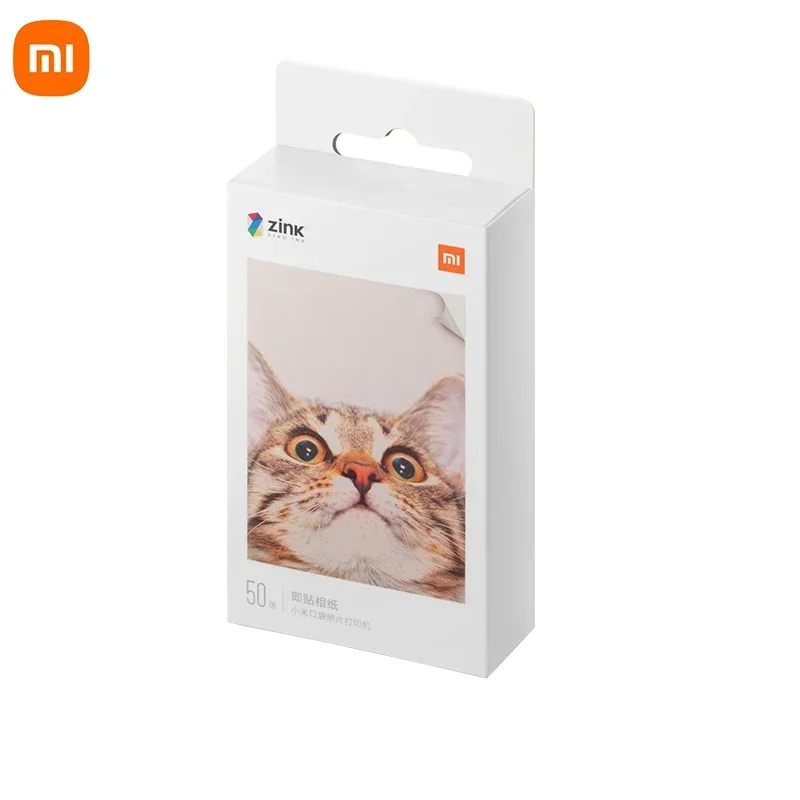 원래 Xiaomi ZINK 포켓 프린터 용지 자체 접착 사진 인쇄 50pcs 시트 Xiaomi 3 인치 미니 포켓 포토 프린터