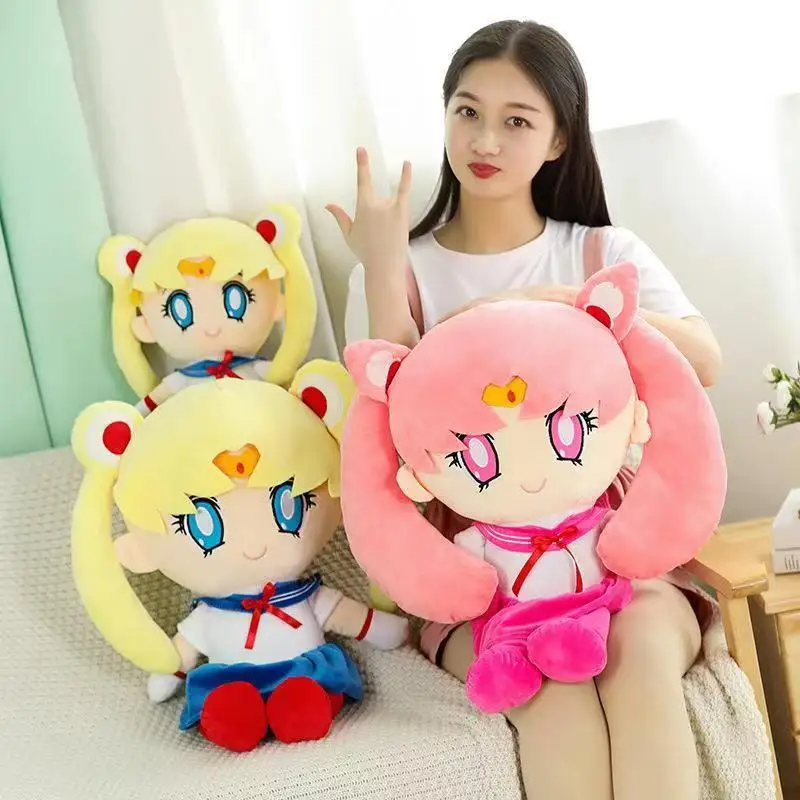 25CM Kawaii 선원 문 플러시 장난감 문 고양이 문 토끼 귀여운 소녀 심장 채워진 애니메이션 인형 선물 홈 침실 장식