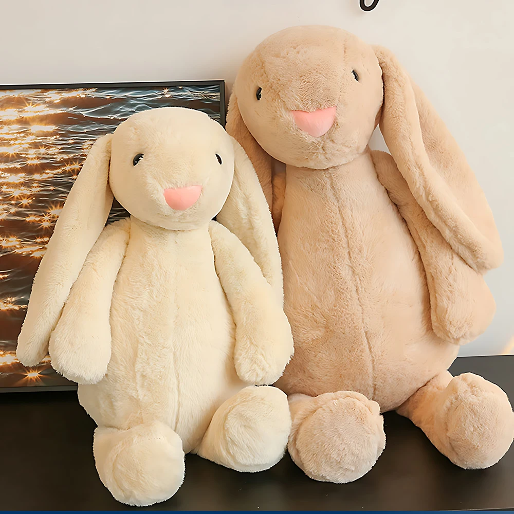 1/2PCS 봉제 토끼 인형 어린이 졸린 진정 인형 토끼 인형 수줍은 핑크 토끼 인형 어린이 선물 침실 플러시 장식품