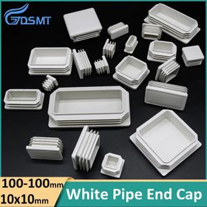 직사각형/사각형 흰색 플라스틱 블랭킹 엔드 캡 파이프 삽입 플러그 마개 강철 다리 Stopfen 15x15mm ~ 50x100mm