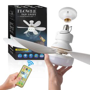 거실, 연구실 및 가정용 원격 제어 조광기가 있는 LED 30W 천장 팬 조명 E27, 전구 전압 85-265V