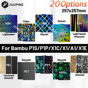 Bamblab A1 빌드 플레이트 P1S X1C Pei 질감 용수철 스틸 시트, Bambu Lab X1 탄소 Bamblab P1P 침대용, 257x257 H1H PEY