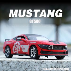 1: 32 머스탱 GT500 빠르고 격렬한 합금 자동차 모델 다이캐스트 장난감 소리와 가벼운 차량 장식 장난감 어린이 선물