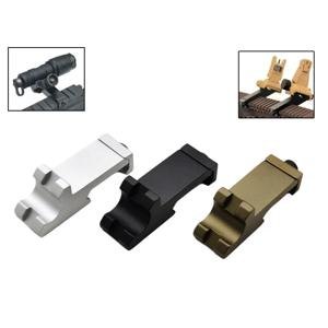45도 각도 오프셋 측면 어댑터 RTS 20mm 레일 무기 전술 손전등 레이저 범위 마운트 사냥 소총