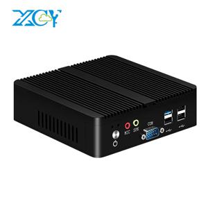 미니 PC Intel Pentium J2900 쿼드 코어 2x COM RS232 듀얼 기가비트 이더넷 임베디드 팬리스 산업용 컴퓨터 지원 WiFi 4G