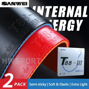 Sanwei T88-3 탁구 고무 더블 키트 반점성 탄성 빠른 공격 탁구 고무 미세 제어