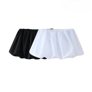 Mooyufon 여성용 풍선 미니 스커트, 중간 신축성 허리, 볼륨감 있는 밑단, 여성 스커트, 패션