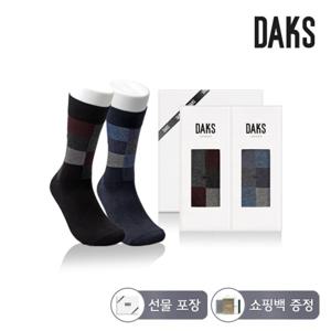 닥스양말 신사 면스판 투톤사각 2족세트 DK24806