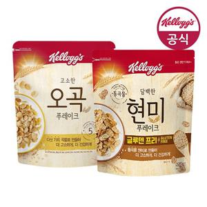 켈로그 시리얼 오곡푸레이크 570g + 현미푸레이크 550g