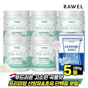 [모유유산균 증정]로엘 산양유 초유 단백질 분말 280g  5통 (+스푼)