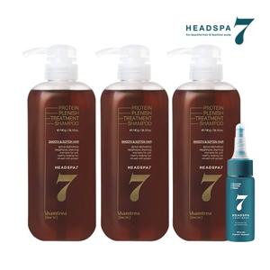 [임직원][대용량 1+1+1] 헤드스파7 프로틴 트리트먼트샴푸 740gx3 + 파란눈 35ml