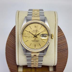 [중고] 로렉스 데이저스트 36 16233 18K 콤비 태피스트리 다이얼