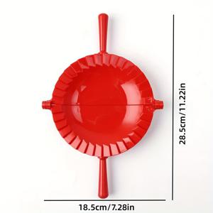 TEMU 1개 하트 모양 플라스틱 만두 몰드 – 완벽한 만두 & 페이스트리용 쉬운 수동 반죽 프레스, 손잡이가 있는 레드 주방 가제트, 집에서 요리하는 요리사들을 위한 창의적인 요리 도구, 만두 메이커