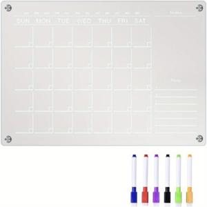 TEMU 1세트 자석 투명 주간 계획 메모 보드 지울 수 있는 자석 냉장고 자석과 지울 수 있는 자석 화이트보드 펜 6개