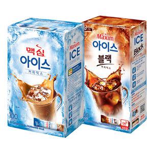 맥심 아이스 커피믹스 아이스블랙 100T 2종