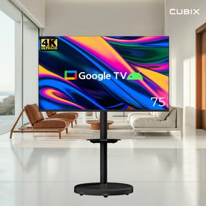 무빙큐빅스 스마트 4K UHD 75인치 삼탠바이미 블랙에디션 스탠딩 이동식 TV 삼텐바이미 중소바이미