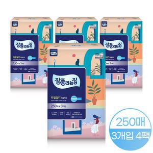 잘풀리는집 리얼실키 미용티슈 250매 3입 4개