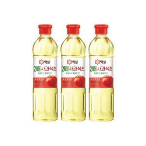 [CJ]백설 상큼하고 깔끔한 2배사과식초 900ml x3개