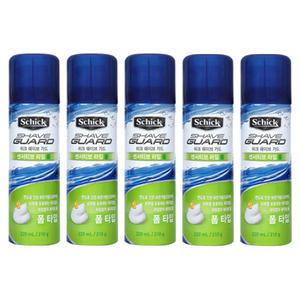 쉬크 쉐이브가드 쉐이빙폼 센서티브라임, 220ml, 5개