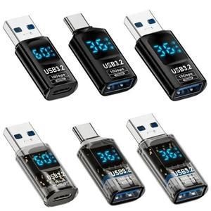 디지털 LED 디스플레이 USB C 어댑터 커넥터 3.2 태블릿 스마트 폰용 10Gbps 고속 데이터 전송 확장