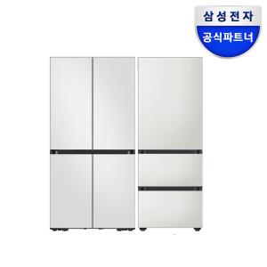 혜택가277만원대 삼성 비스포크 키친핏 냉장고 김치냉장고 세트 RF60DB9KF201+RQ33DB7