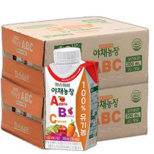 [파스퇴르] 유기농 100% 실온 야채농장 ABC 주스 200ml (40팩)