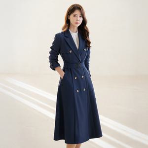 [시크라인] (~XXL까지) 엔드온 테일러드카라 백버튼 트렌치코트 봄 가을 하객룩 오피스룩 데이트 모임 미시 빅사이즈
