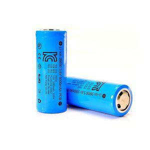 라온 KC인증 26650배터리 3.7V 5000mAh 리튬이온 충전 건전지2개