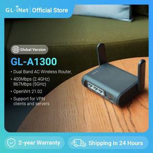 와이파이 공유기 GL iNet 슬레이트 플러스 A1300 무선 VPN 암호화 여행 라우터 간편한 설치 호텔 Wi Fi Captive Portal에 연결
