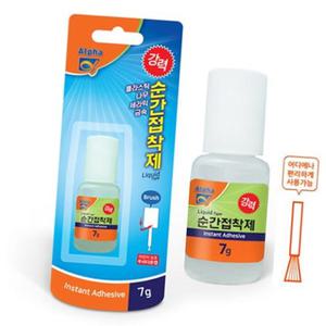 나무접착제 알파 강력 순간접착제 브러쉬타입 7g