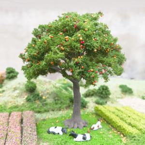 15cm 시뮬레이션 과일 나무 모델 와이어 트리 미니어처 풍경 모델 인형 집 규모 기차 철도 레이아웃