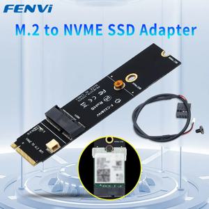 FENVI NGFF M.2 A E 키 NVMe PCI 익스프레스 SSD 포트 컨버터 어댑터 F-C228NV AX200 AX210 8265 7260AC WiFi BT 무선 카드 용