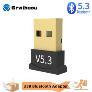 USB 블루투스 5.3 어댑터 수신기 블루투스 5.1 오디오 블루투스 동글 송신기 컴퓨터 PC 노트북 용 무선 USB 어댑터